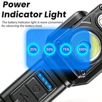 Lampe de travail extérieure magnétique multifonctionnelle, portable, étanche, lumière puissante, longue durée de vie de la batterie, rechargeable par USB