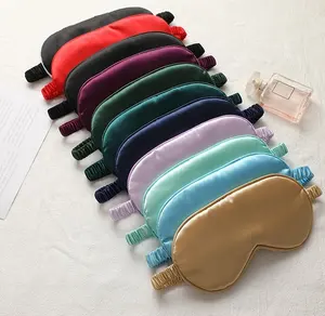 2024 Hot Selling Unisex Super Smooth Blindfold Silk Satin Sleeping Eye Mask With Elastic Strap