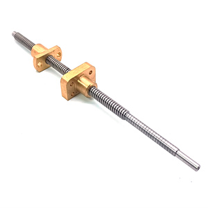 Eje de varilla de rosca trapezoidal <span class=keywords><strong>Acem</strong></span> ajustado de acero inoxidable con tuerca de latón - Product Image 3
