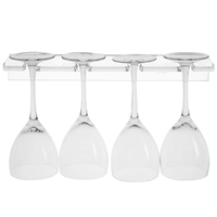 Support mural moderne en acrylique transparent de qualité supérieure pour verres à vin – Porte-verres en acrylique – Support suspendu pour verres à pied en Lucite