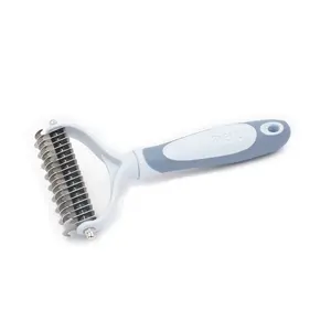 Dematting Comb 2 Sided Pet Brush Dog Deshedding Grooming Hair Remover Stainless Steel Dematting Comb Brush For Dog