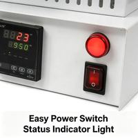 Tungku presisi Lab gigi dengan daya 2000W & tampilan Digital untuk penghapusan lilin dan pengecoran Sintering