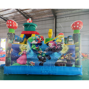 Château gonflable commercial en PVC <span class=keywords><strong>pour</strong></span> enfants avec toboggan, aire de jeux gonflable, château gonflable, parc d'attractions gonflable avec toboggan - Product Image 5