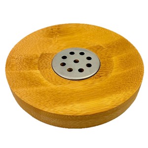 จานสบู่ไม้ไผ่ทรงกลม 12.5 ซม. ดีไซน์มินิมอลสำหรับใช้ในห้องน้ำที่บ้าน - Product Image 2