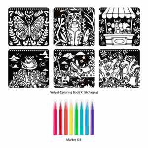 Kit para colorear de terciopelo, pintura de animales, artes y manualidades, juguetes de dibujo para niños, libro para colorear para niños - Product Image 3