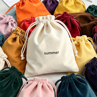 Sacs en velours avec cordon de serrage personnalisés, pochette en velours pour bijoux, pochette à cordon, pour l'emballage et le rangement de bijoux et de produits de beauté