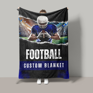 맞춤형 대학 스포츠 담요 대량 할인 팬 선물 도매 <span class=keywords><strong>NFL</strong></span> 스포츠 팀 담요 학교 선수 이벤트용 - Product Image 1