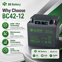 Batterie Reston Bc42-12 12v 42ah Batterie au plomb-acide régulée par soupape 12v 42ah Choix idéal pour les petits véhicules de taille moyenne