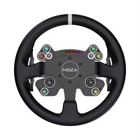 Volant de course Moza Racing CS V2P, 13 pouces, jante de course standard, volant de simulation de course de qualité aéronautique pour PC, drift, rallye, simulation