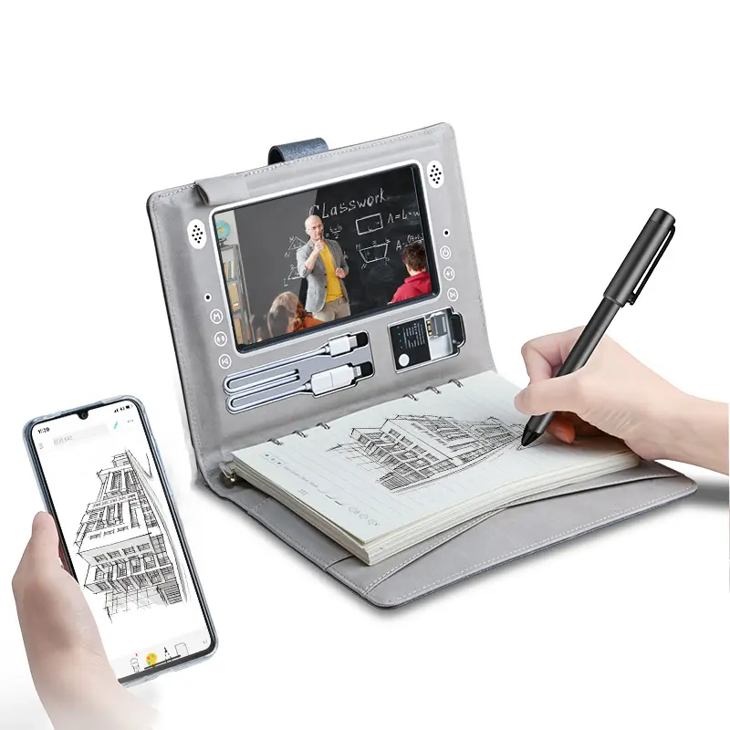 Screen A5 Advertising MP4 Player Smart Diary Notebook Powerbank Agenda with USB Driver Product LCD Video 7 Inch