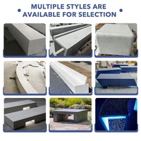 Bancs lumineux pour aménagement paysager, directement de l'usine, bancs en béton transmettant la lumière pour les travaux d'aménagement paysager
