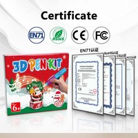 Kit de Bolígrafo 3D Navideño para Niños con Caja de Música Giratoria, Juguete Educativo STEM DIY, Certificado CE EN71 FCC RoHS