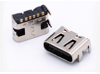 Conveniente conector Micro USB de carga 3A caja de acero inoxidable de 6 pines 3,1 conector de 6 pines para Puerto macho hembra de 6,5/6,8mm