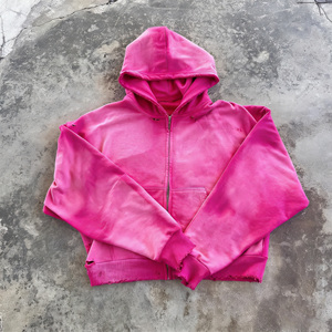 Chaqueta de Invierno Personalizada de Alta Calidad, 100% Algodón, Teñida con Hilo, Lavada al Ácido, con Cremallera, Rasgada, Estampada, Bordada, Impermeable y de Talla Grande - Product Image 1