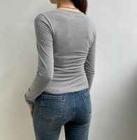 Top corto de punto a rayas Y2k Hada Grunge estética mujer Otoño Invierno cuello en V manga completa camiseta Vintage Harajuku 2000S ropa