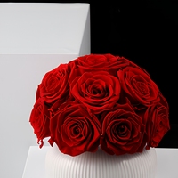 Heimdekoration Geschenk Kuppel Blumenarrangement Unsterbliche Ewige Rose Konservierte Blume in Geschenkbox