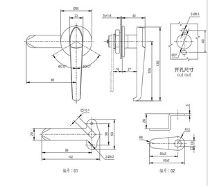 Ms3009 kim loại cửa tủ <span class=keywords><strong>L</strong></span> xử <span class=keywords><strong>l</strong></span>ý khóa - Product Image 2