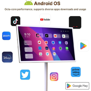 21.5-inch không dây rollable màn hình cảm ứng Android LCD <span class=keywords><strong>Monitor</strong></span> 1080p Trắng màn hình điện thoại di động xách tay TV pin-cho cửa hàng bán lẻ sử dụng - Product Image 3