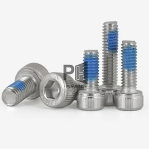 Tornillos de cabeza hexagonal de acero inoxidable 304 DIN912 M3 M4 M5 M6 M8 con parche de nailon <span class=keywords><strong>azul</strong></span> Nylock DIN933 sujetadores - Product Image 4