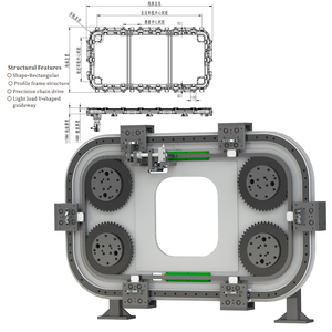 Verticale Rechthoekige Dubbele Spoor Cirkelgeleiderail Transportband Lijn Precisie Productielijn Voor Automatische Transportband Apparatuur - Product Image 4