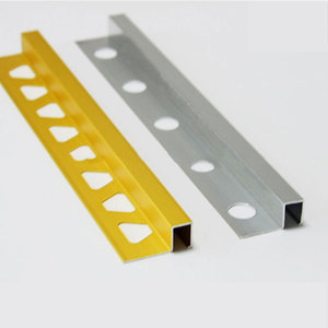 Factory Modern Design 12.5mm Aluminum Alloy <b>Square</b>-Shaped Tile Trim Profile Moulding Exterior Wall Flooring Corner Protection - Product Image 3
