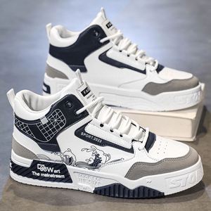 Nouvelles chaussures de skate pour hommes, respirantes, décontractées, polyvalentes et tendance, à tige haute, en cuir, confortables, sportives, à semelle épaisse - Product Image 5
