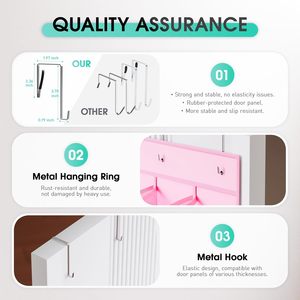 Organizador de zapatos para colgar sobre la puerta, 35 bolsillos, malla transpirable, almacenamiento colgante para zapatos con 4 ganchos metálicos para montaje en la pared detrás de la puerta - Product Image 6