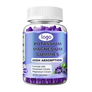 Fórmula personalizada magnesio potasio gomitas vitamina C D alivio del estrés caramelo suplemento dietético para hombres y mujeres
