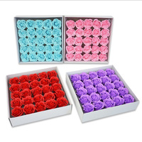 Cadeau de Saint-Valentin, anniversaire, mariage, occasion spéciale, roses artificielles décoratives pour le bain, savon en forme de rose, roses avec boîte