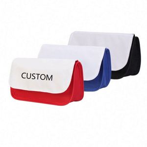 Nouvelle trousse de maquillage imperméable à deux couches en polyester avec impression personnalisée par sublimation, sac de voyage pour cosmétiques, sac cadeau - Product Image 1