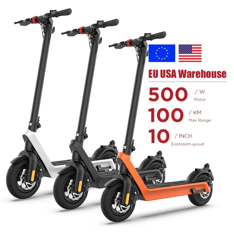 Europe Stock 500W 48V Electric Scooter 40Km/H Max Speed Trotinette Electrique With Seat 100Km Long Range Foldable E Scooter