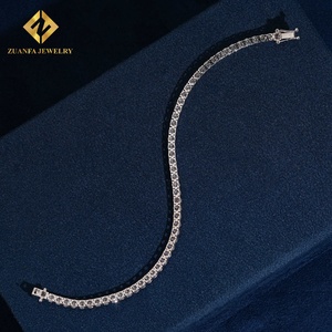 Lab Grown Diamond Tennis <b>Bracelet</b> 3mm White Gold Rhodium Plated Round Brilliant Cut IGI Certified Luxury Wedding Gift Unisex - Product Image 5