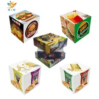 Échantillon Gratuit AJB – Porte-clés Rubik's Cube Personnalisé avec Logo OEM, Impression UV 3x3, 3,5 cm et 5,6 cm – Jouet Promotionnel Rubik OEM