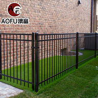 Clôture en acier galvanisé antirouille personnalisable en gros 6 pieds x 8 pieds Clôture de jardin en métal noir Clôture en fer zinc Clôture en fer forgé