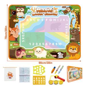 OUYI Montessori papan gambar air ajaib alas mewarnai pendidikan Doodle Set Desain Rusia untuk anak perempuan - Product Image 5