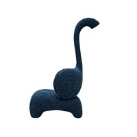 Fauteuil d'appoint en tissu en forme de girafe de dessin animé amusant, fauteuil de loisirs individuel en peluche bouclée pour salon, chambre, appartement, usage domestique