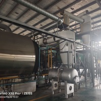 Machines de pyrolyse du caoutchouc haut de gamme, système industriel de récupération d'huile à partir de pneus avec unité de condensation