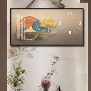 Reloj de Pared Decorativo Moderno, Reloj de Pintura de Porcelana de Cristal, Reloj Tridimensional de Diamantes para Restaurante o Dormitorio, Estilo Nórdico - Product Image 3