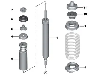 New Arrival Auto Parts Car Rear Shock Absorbers Car Part Supplier High Stability Shock Absorber for BMW 3 Series E90 3 (E90)