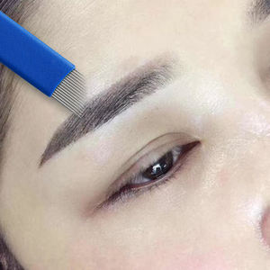 Aiguille de Microblading de couverture bleue de marque privée aiguille de tatouage de sourcil lame jetable maquillage Permanent stérilisé - Product Image 2