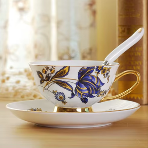 <span class=keywords><strong>Bona</strong></span> ถ้วยกาแฟลายดอกจีนชุดจานชามถ้วยชามหรูหราถ้วยชาจานเซรามิกขนาด200มล. - Product Image 4