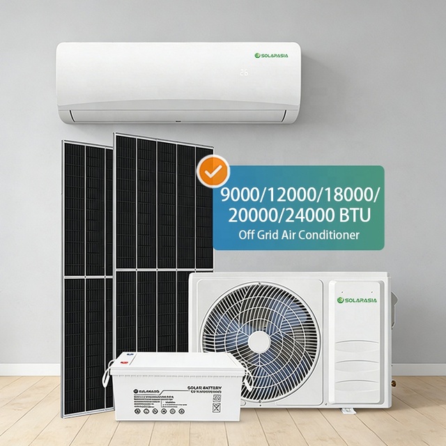 Solar DC air Conditioner Solar Energy 9000Btu 12000Btu 18000Btu 20000Btu 24000Btu off Grid Solar air Conditioner with Panels