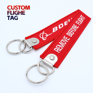 Porte-clés personnalisé brodé en forme de silhouet de jet d'avion, souvenir promotionnel - Product Image 3