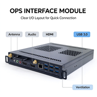 Modul Komputer OPS Panel Datar Intel Core I3 Generasi ke-9 Grosir DDR4 80Pin Papan Tulis Interaktif 4K OPS Mini PC