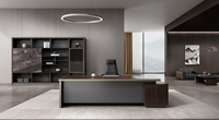 Bureau de direction moderne pour hôpital, en bois, convertible, extensible, avec panneau, table d'ordinateur, mobilier de bureau