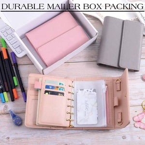 Органайзер для бюджета Hongbo Leather <span class=keywords><strong>Ring</strong></span> <span class=keywords><strong>Binder</strong></span> A7 с листами для заметок, конвертами для денег и подарочной коробкой, 45 листов в линейку - Product Image 5