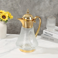 Bouilloire à eau chaude sans fil rétro vintage plaquée or de 1,8 litre, petite et élégante, pour la maison et les restaurants, directement de l'usine