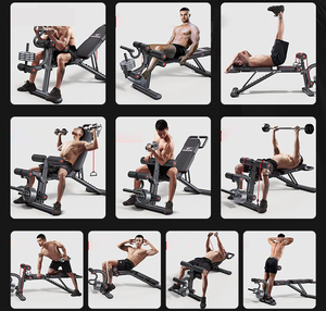 PINJIAN Équipement de fitness d'intérieur Banc de <span class=keywords><strong>musculation</strong></span> pliable pour la maison Banc de <span class=keywords><strong>musculation</strong></span> multifonctionnel réglable - Product Image 4
