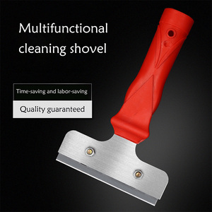 سكين تنظيف صغير بمقبض أحمر، مكشطة زجاج، مزيل غراء، سكين دفع البلاط، سكين إزالة النتوءات، مكشطة يدوية بمقبض طويل - Product Image 2