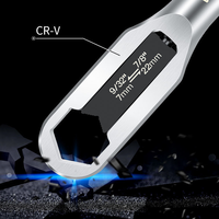 Clé à molette en acier métrique et SAE CRV Clé universelle